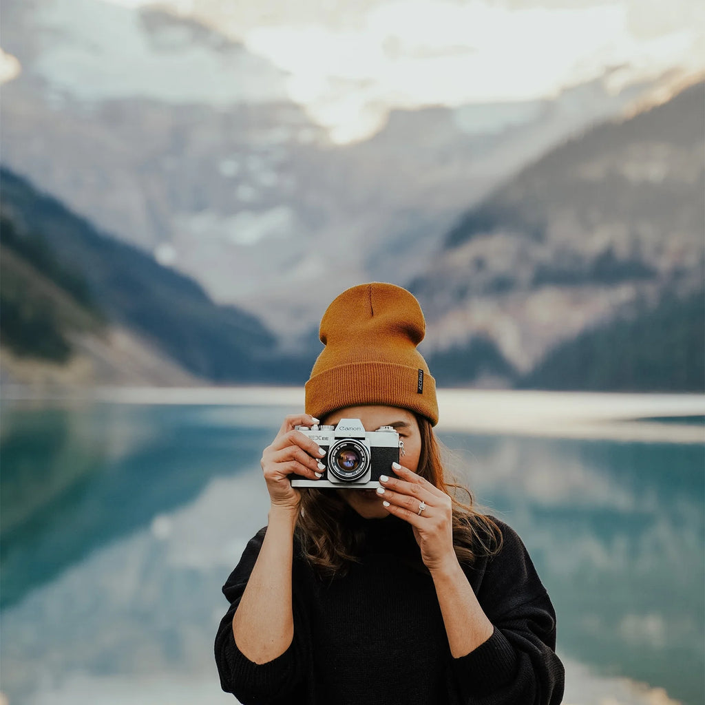 Unisex Acrylic Knit Beanie - Comfortable Winter Ski Cap in Solid Colors for Men & Women - Stretchy Cuffed Skull Hat for Warmth & Style Tan